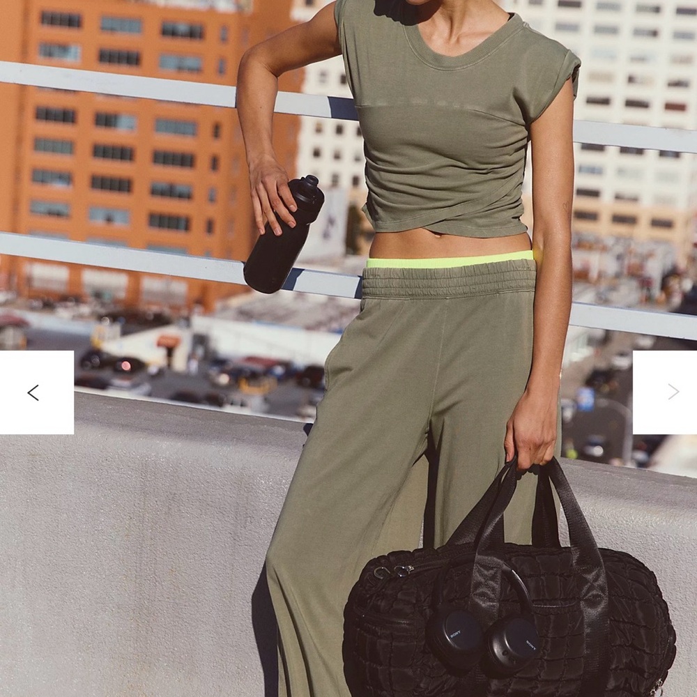 Free People Gunmetal Two-Piece Lounge Set - Picture 9 of 10